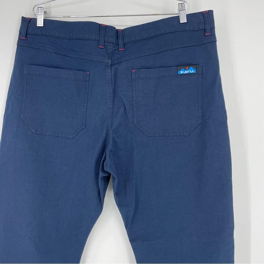 KAVU Klondike Double Knee Pants Blue Outdoor Canvas Cotton Work NWT Mens 40x32